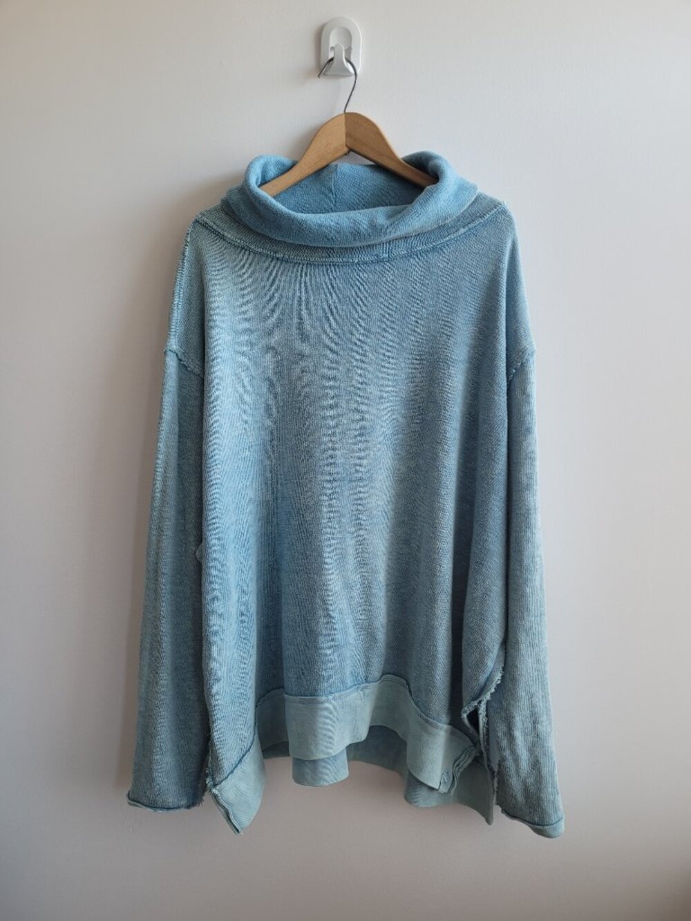 Free People We the Free Powder Blue Turtleneck Sweater-XL